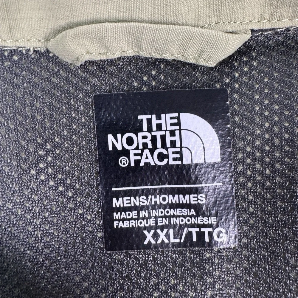 The North Face Shirt Men 2XL Ripstop‎ Button Up Roll Tab Sleeve Zip Pocket *Flaw